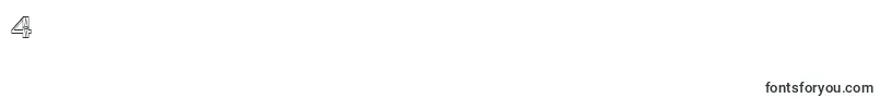 Occoout-Schriftart – Schriften für die Ziffer 4