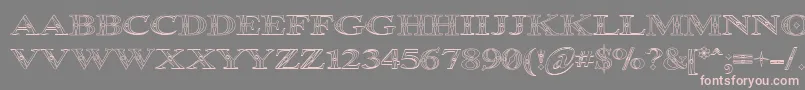 フォントOccoout – 灰色の背景にピンクのフォント