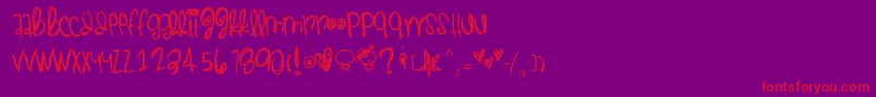 Thankfulandblessed Font – Red Fonts on Purple Background