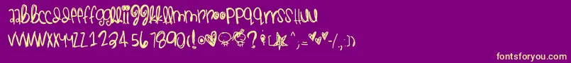 Thankfulandblessed-fontti – keltaiset fontit violetilla taustalla