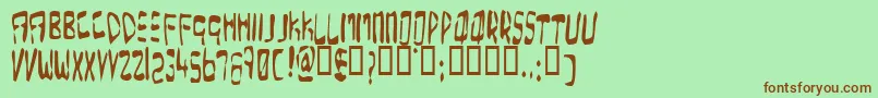 Overe Font – Brown Fonts on Green Background