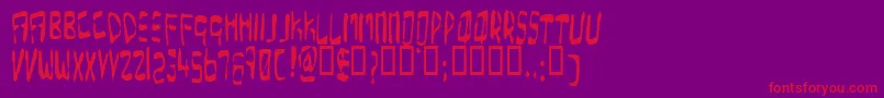 Overe Font – Red Fonts on Purple Background