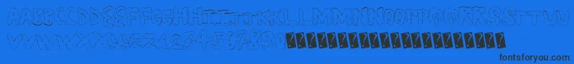 Statusupdate Font – Black Fonts on Blue Background