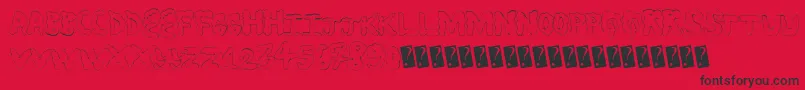 Шрифт Statusupdate – чёрные шрифты на красном фоне