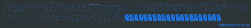 Statusupdate Font – Blue Fonts on Black Background