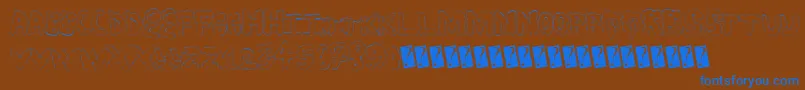 Statusupdate Font – Blue Fonts on Brown Background