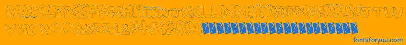 Statusupdate Font – Blue Fonts on Orange Background