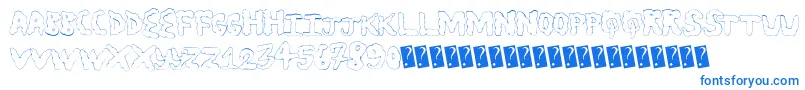 Statusupdate Font – Blue Fonts on White Background