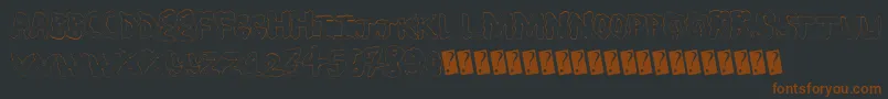 Statusupdate Font – Brown Fonts on Black Background