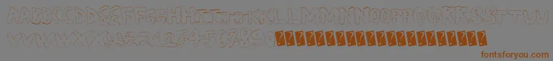 Statusupdate Font – Brown Fonts on Gray Background
