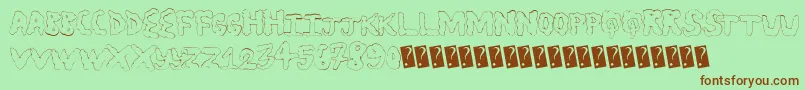 Statusupdate Font – Brown Fonts on Green Background