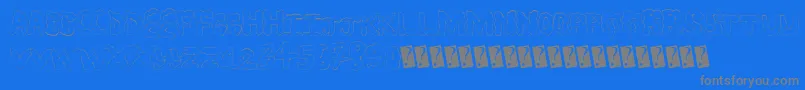 フォントStatusupdate – 青い背景に灰色の文字