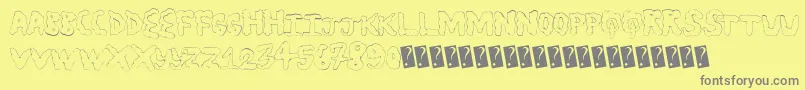 Statusupdate Font – Gray Fonts on Yellow Background