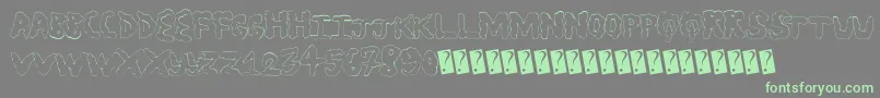 Statusupdate Font – Green Fonts on Gray Background