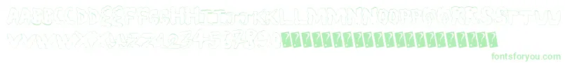 Statusupdate Font – Green Fonts on White Background