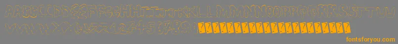 Statusupdate Font – Orange Fonts on Gray Background