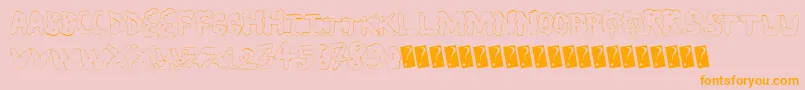 Statusupdate Font – Orange Fonts on Pink Background
