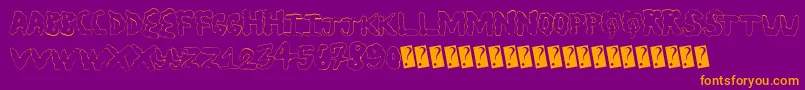 Statusupdate Font – Orange Fonts on Purple Background