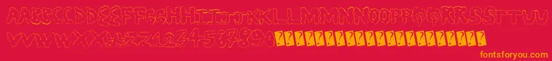 Statusupdate Font – Orange Fonts on Red Background