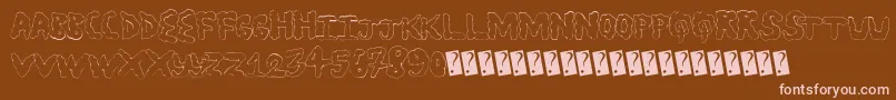 Statusupdate Font – Pink Fonts on Brown Background