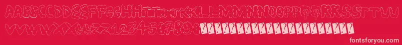Statusupdate Font – Pink Fonts on Red Background