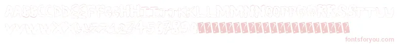 Statusupdate Font – Pink Fonts on White Background
