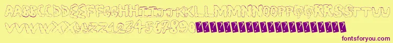 Statusupdate Font – Purple Fonts on Yellow Background
