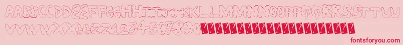 Statusupdate Font – Red Fonts on Pink Background