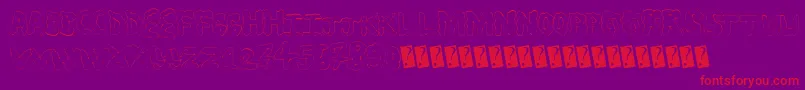 Statusupdate Font – Red Fonts on Purple Background