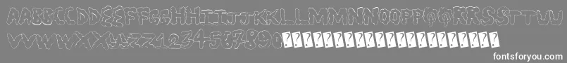 Statusupdate-Schriftart – Weiße Schriften auf grauem Hintergrund