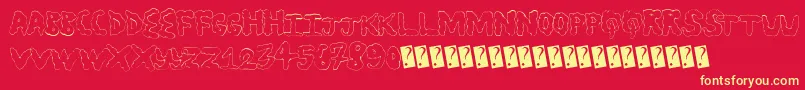 Statusupdate Font – Yellow Fonts on Red Background