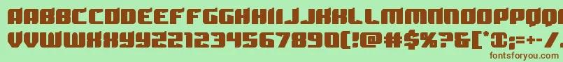 Spartacostraight Font – Brown Fonts on Green Background
