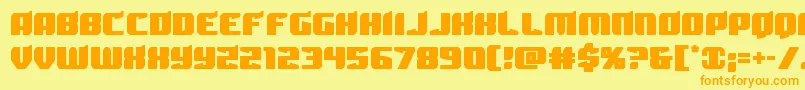 Spartacostraight Font – Orange Fonts on Yellow Background