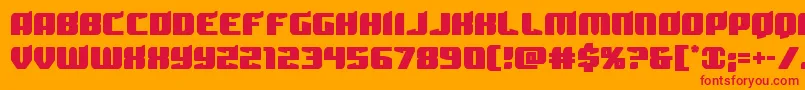 Spartacostraight Font – Red Fonts on Orange Background