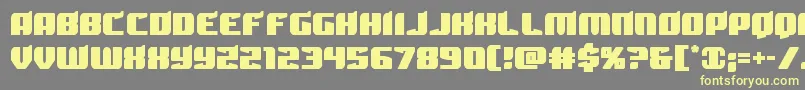 Weitere Informationen zur Spartacostraight-Schriftart Spartacostraight-Schriftart – Gelbe Schriften auf grauem Hintergrund