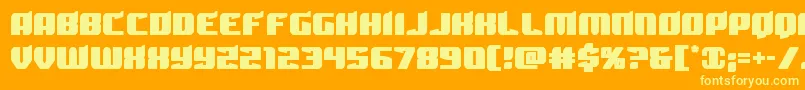 Spartacostraight Font – Yellow Fonts on Orange Background