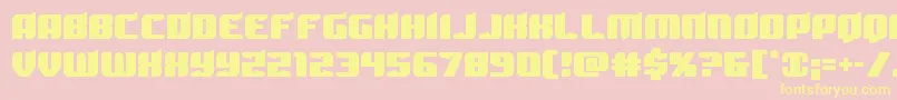 Spartacostraight Font – Yellow Fonts on Pink Background