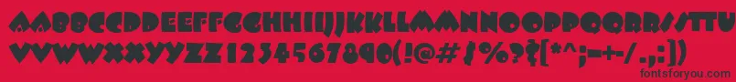 BeetlejuiceRegular Font – Black Fonts on Red Background