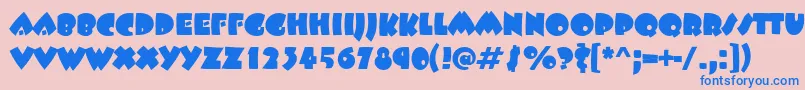 BeetlejuiceRegular Font – Blue Fonts on Pink Background