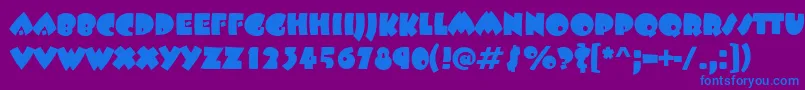 BeetlejuiceRegular Font – Blue Fonts on Purple Background