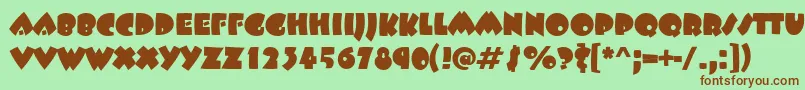 BeetlejuiceRegular Font – Brown Fonts on Green Background