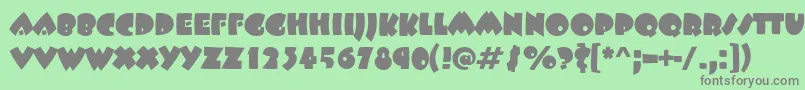 BeetlejuiceRegular Font – Gray Fonts on Green Background