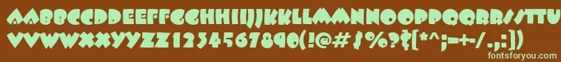 BeetlejuiceRegular Font – Green Fonts on Brown Background