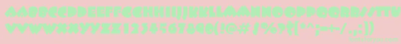 BeetlejuiceRegular Font – Green Fonts on Pink Background