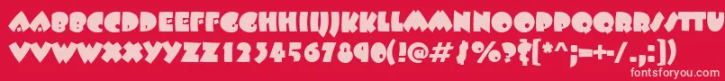 BeetlejuiceRegular Font – Pink Fonts on Red Background