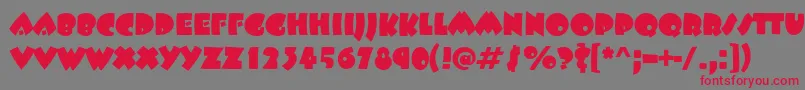 BeetlejuiceRegular Font – Red Fonts on Gray Background