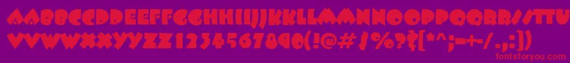 BeetlejuiceRegular Font – Red Fonts on Purple Background