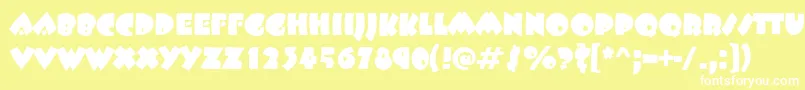 BeetlejuiceRegular Font – White Fonts on Yellow Background