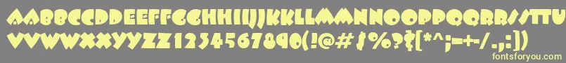 BeetlejuiceRegular Font – Yellow Fonts on Gray Background