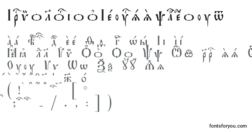 Fuente IrmologionIeucsSpacedout - alfabeto, números, caracteres especiales